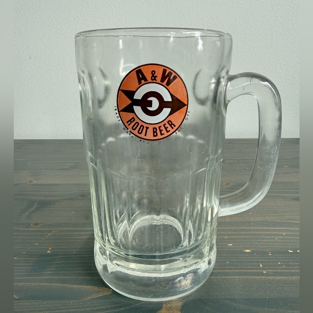 Vintage glass A&W Root Beer mug